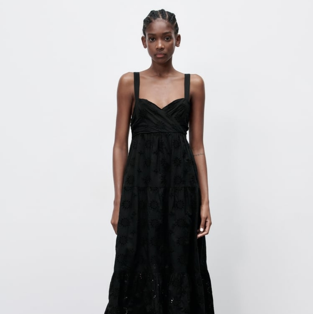 NWT Zara openwork embroidered dress